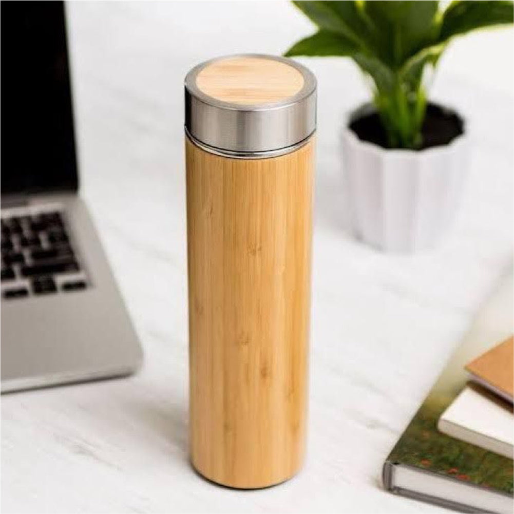 Personalized Bamboo Water Bottle with Name Engraving