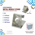 Premium Mobile Stand Steel | Silver | Best for Corporate Gifting | NatrajGraphics